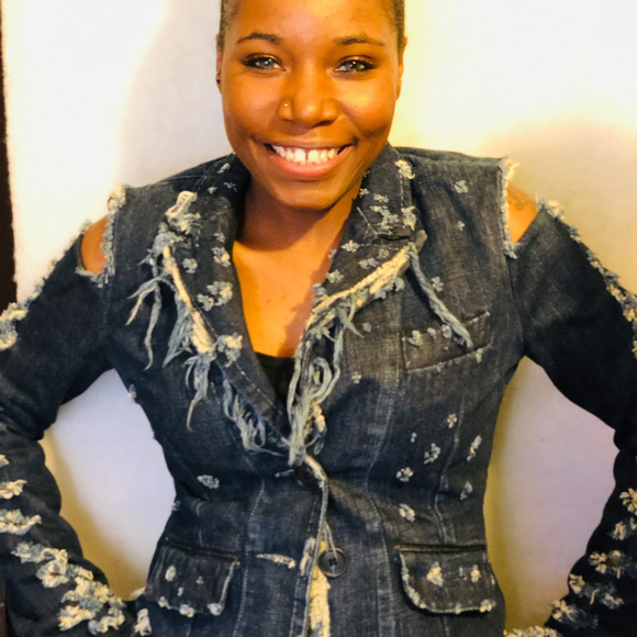 🎀Upcycled Denim Jacket🎀 For Women - Picture 5 of 5